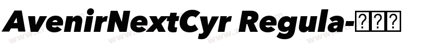 AvenirNextCyr Regula字体转换